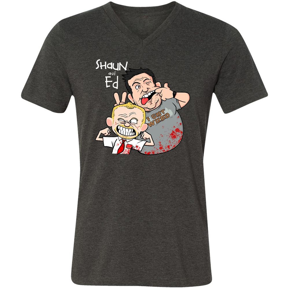 Unisex V-Neck T-Shirt - GMFDQZTN - Dark Grey Heather - 8