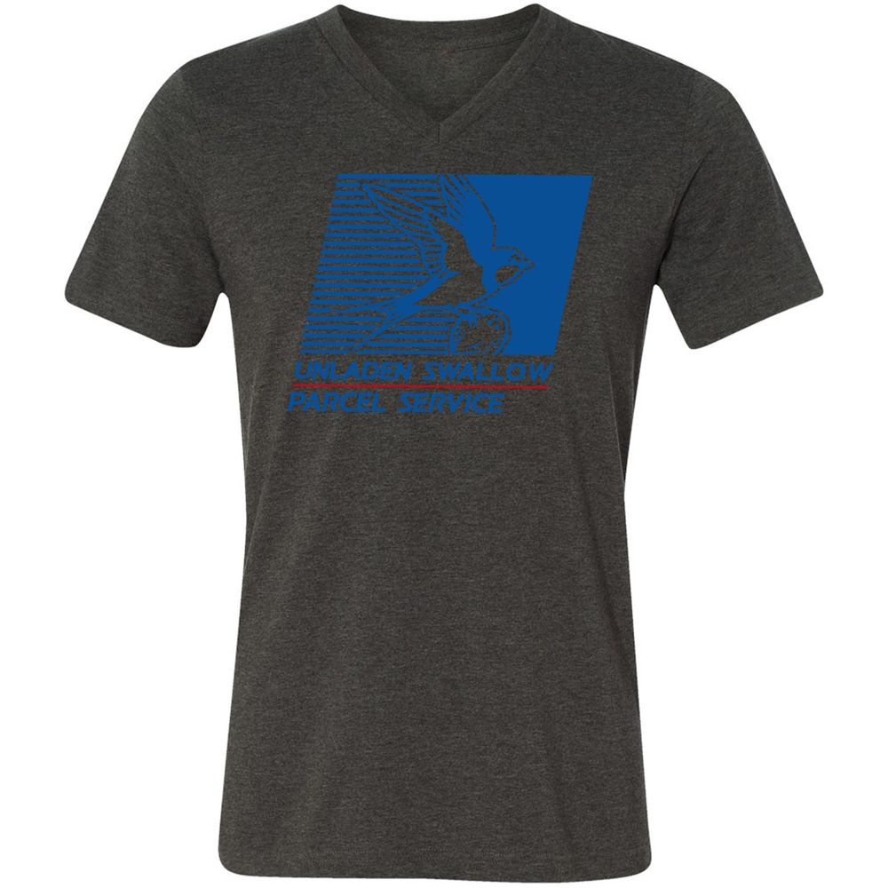 Unisex V-Neck T-Shirt - 55PU75KS - Dark Grey Heather - 8