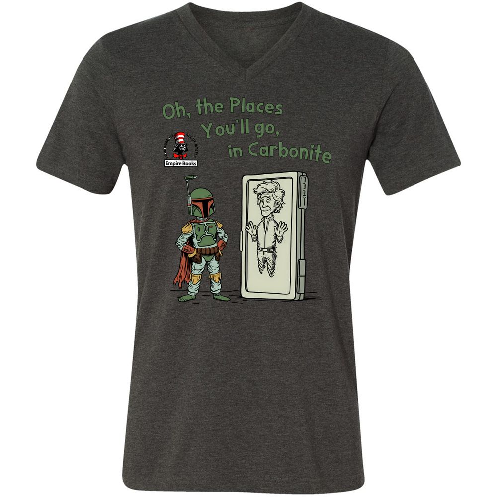 Unisex V-Neck T-Shirt - 1AVBPXN4 - Dark Grey Heather - 8