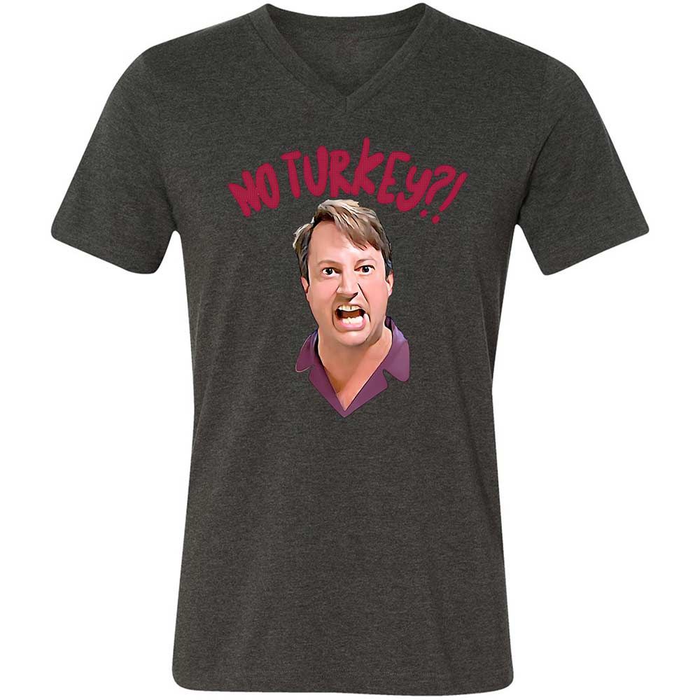 Unisex V-Neck T-Shirt - HMFGFSAA - Dark Grey Heather - 8