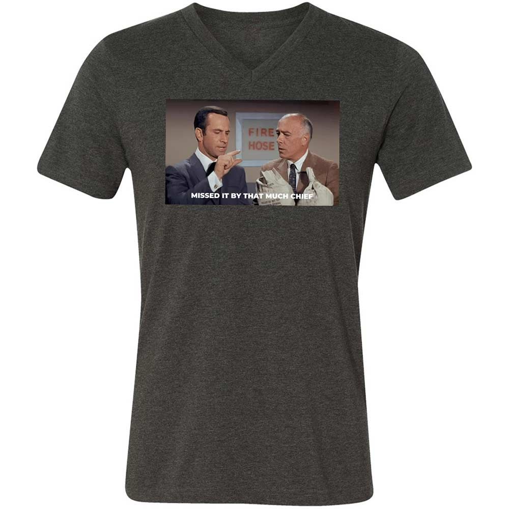 Unisex V-Neck T-Shirt - 5114RHL7 - Dark Grey Heather - 8