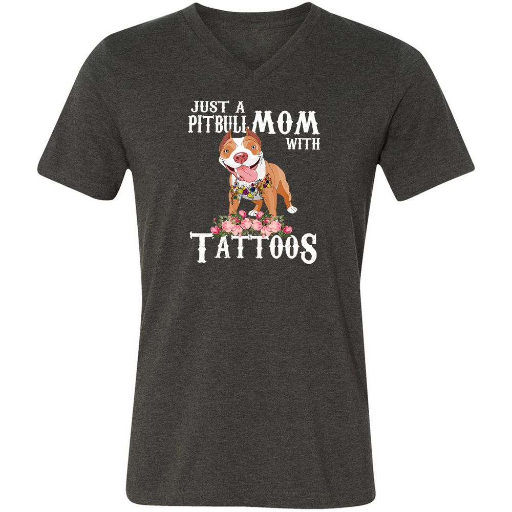 Unisex V-Neck T-Shirt - NPU6C6TL - Dark Grey Heather - 8