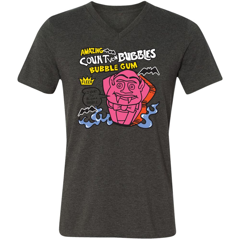 Unisex V-Neck T-Shirt - M7GB3AB6 - Dark Grey Heather - 8