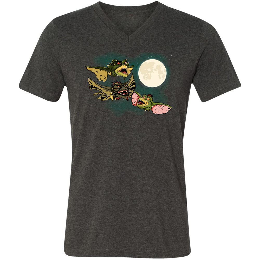 Unisex V-Neck T-Shirt - UTD67MMX - Dark Grey Heather - 8