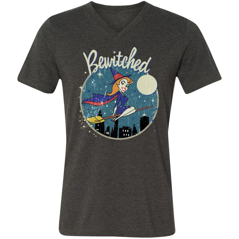 Unisex V-Neck T-Shirt - 1FGLLJNB - Dark Grey Heather - 8