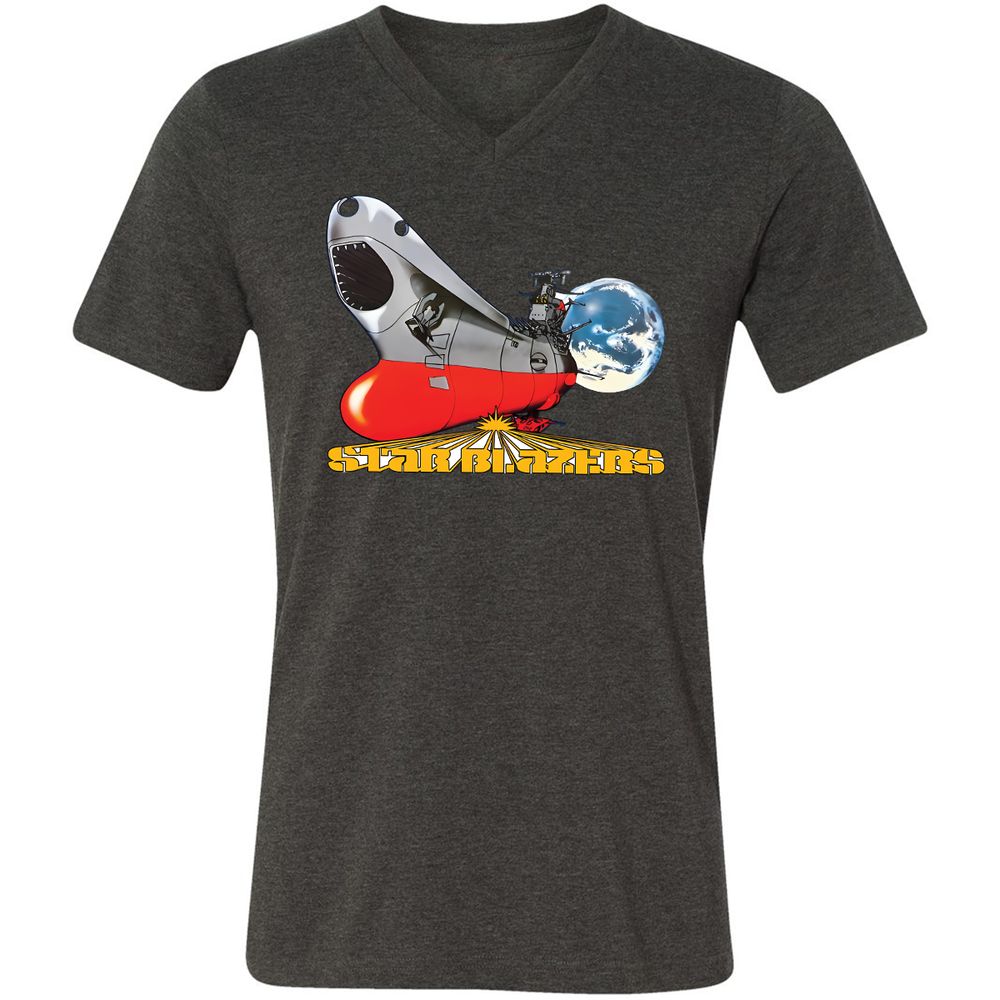 Unisex V-Neck T-Shirt - AX3AXGCB - Dark Grey Heather - 8
