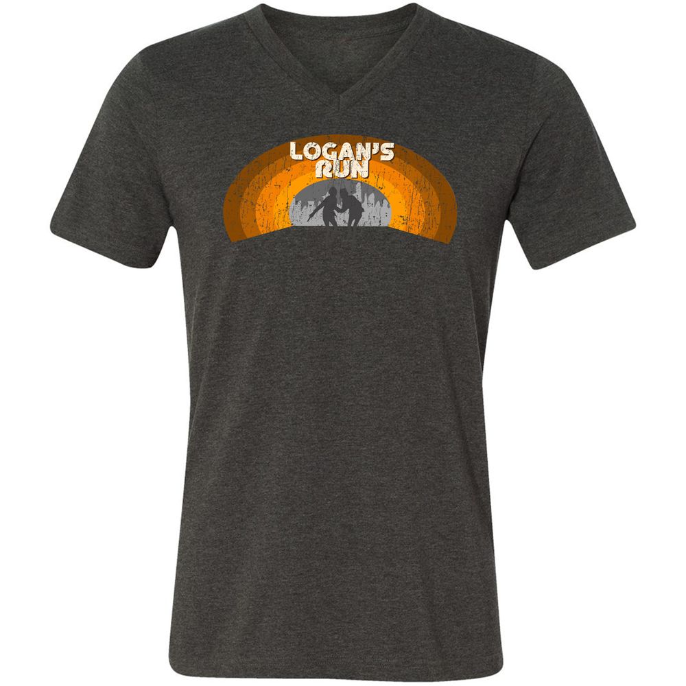 Unisex V-Neck T-Shirt - MQ82TNHB - Dark Grey Heather - 8