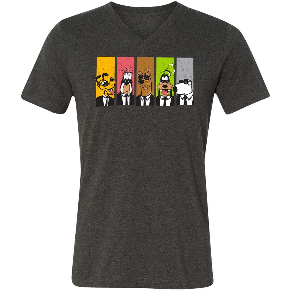 Unisex V-Neck T-Shirt - WE5EXC8M - Dark Grey Heather - 8