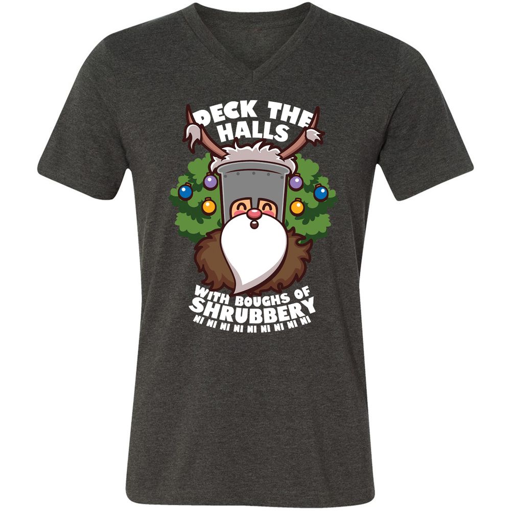 Unisex V-Neck T-Shirt - VH6CRDFF - Dark Grey Heather - 8