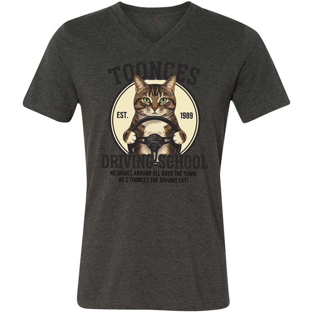 Unisex V-Neck T-Shirt - Z54PRZMU - Dark Grey Heather - 8
