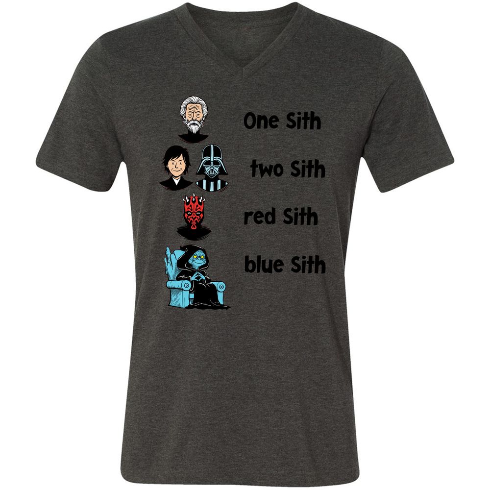 Unisex V-Neck T-Shirt - SV2YJG8X - Dark Grey Heather - 8