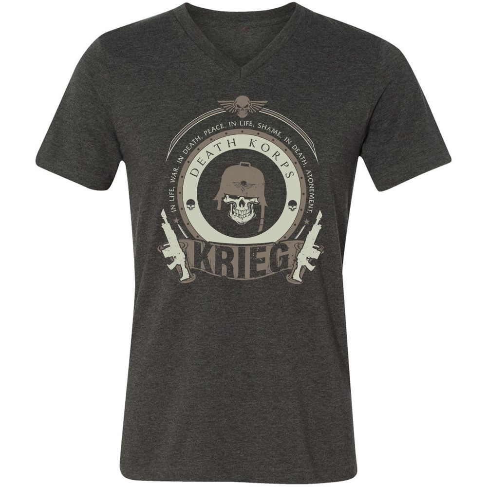 Unisex V-Neck T-Shirt - 9SHQZC1C - Dark Grey Heather - 8