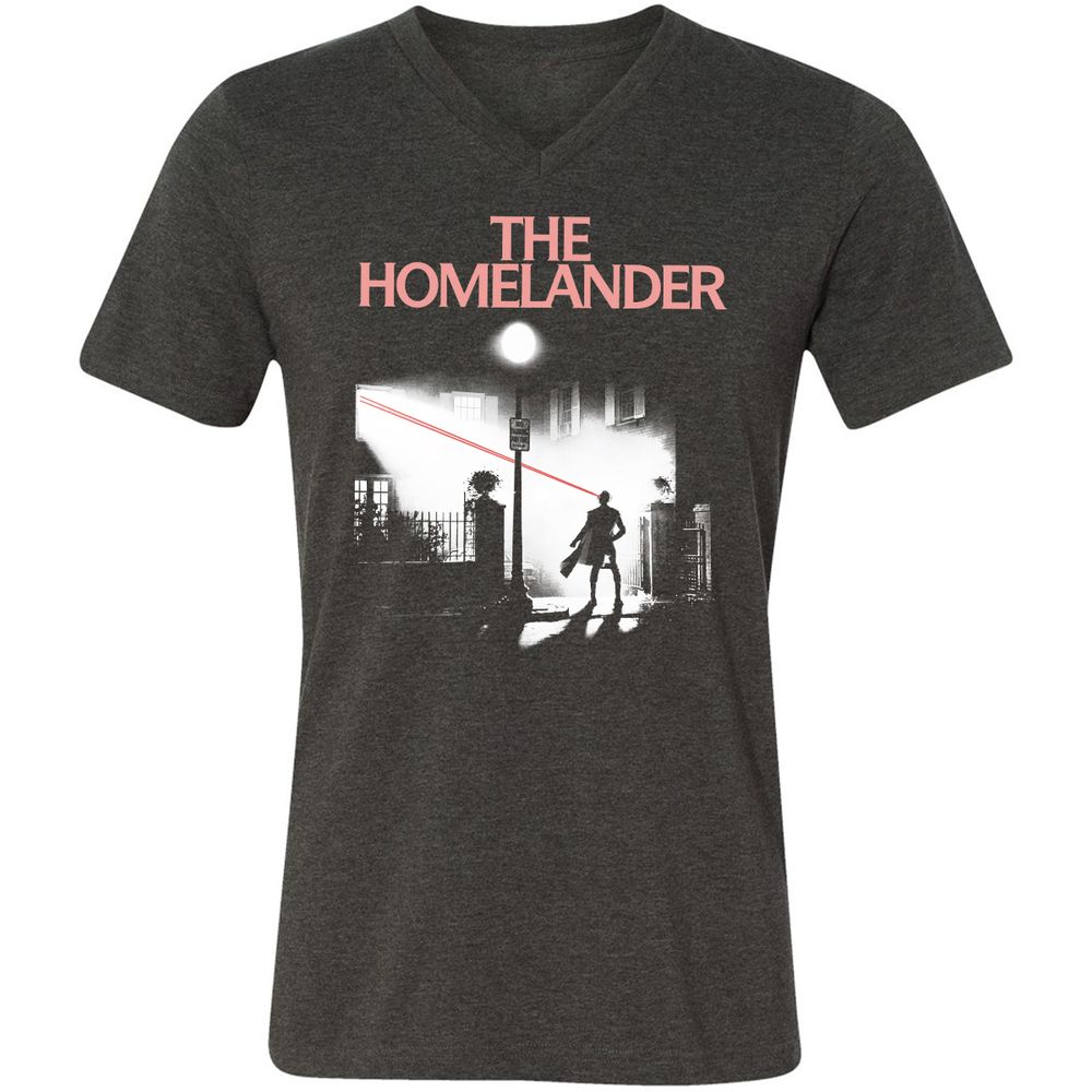 Unisex V-Neck T-Shirt - DDU3LFH3 - Dark Grey Heather - 8