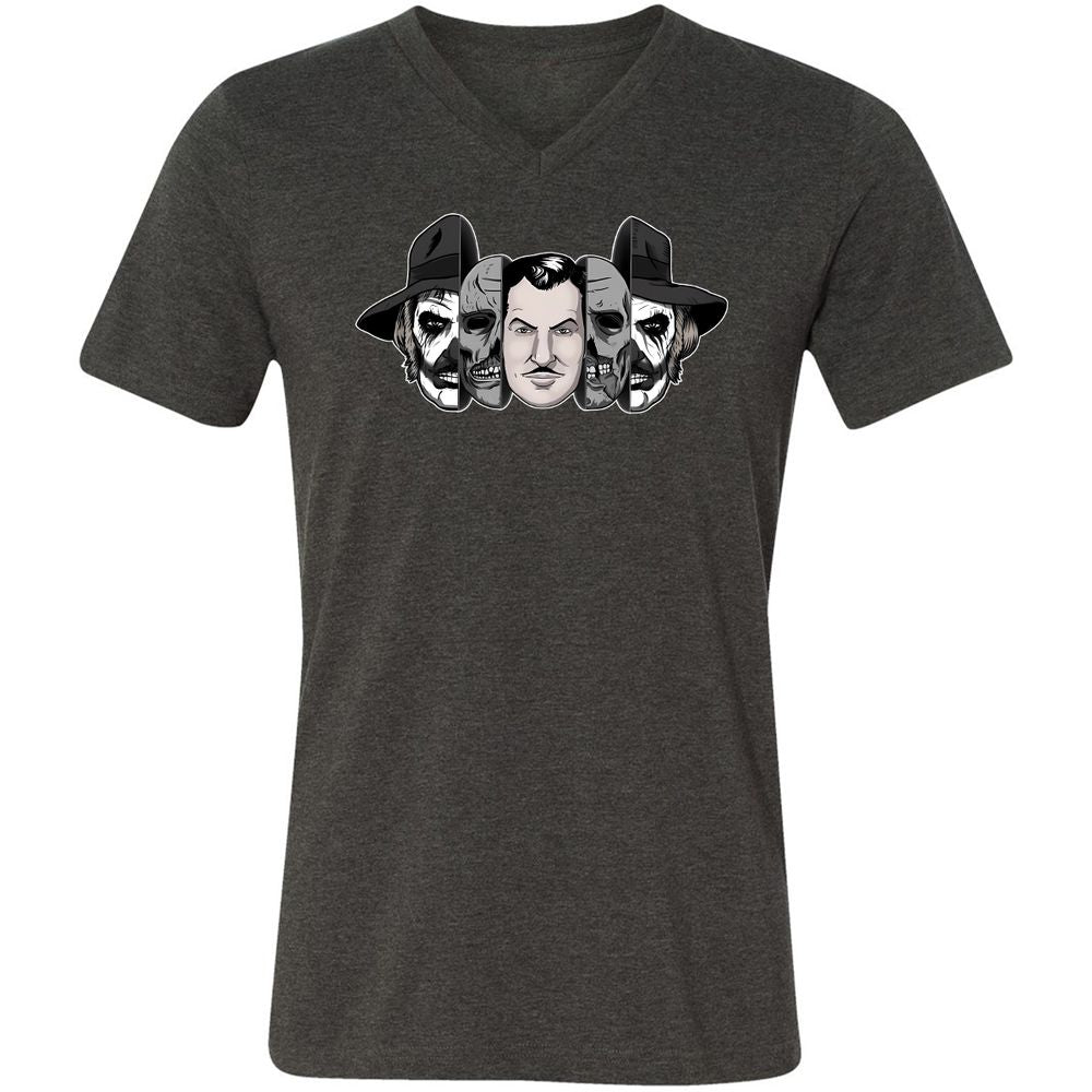 Unisex V-Neck T-Shirt - 6FP1JHYT - Dark Grey Heather - 8