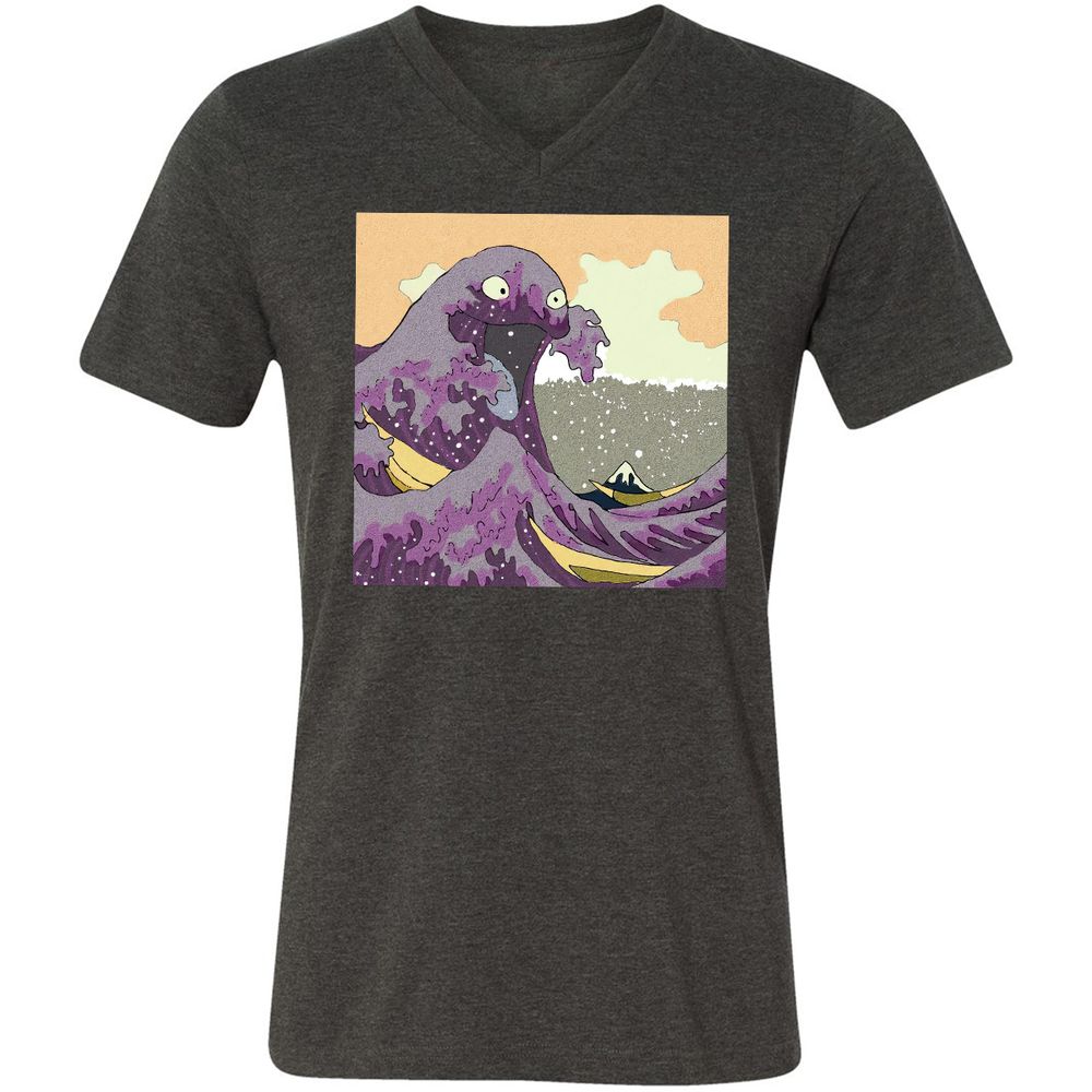 Unisex V-Neck T-Shirt - 9ERJ51Z8 - Dark Grey Heather - 8