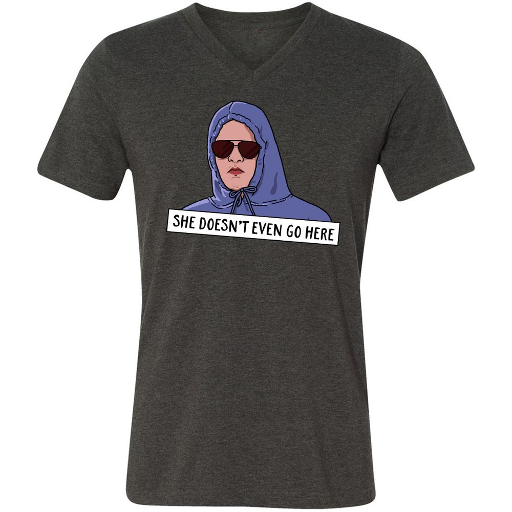 Unisex V-Neck T-Shirt - Z4CQ9BYG - Dark Grey Heather - 8