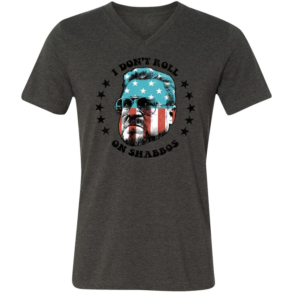 Unisex V-Neck T-Shirt - ZFX29XY1 - Dark Grey Heather - 8