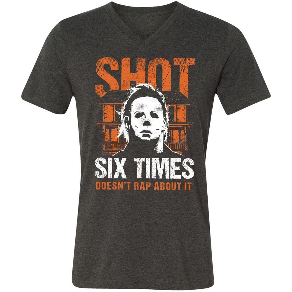 Unisex V-Neck T-Shirt - Y3UJ7AVT - Dark Grey Heather - 8