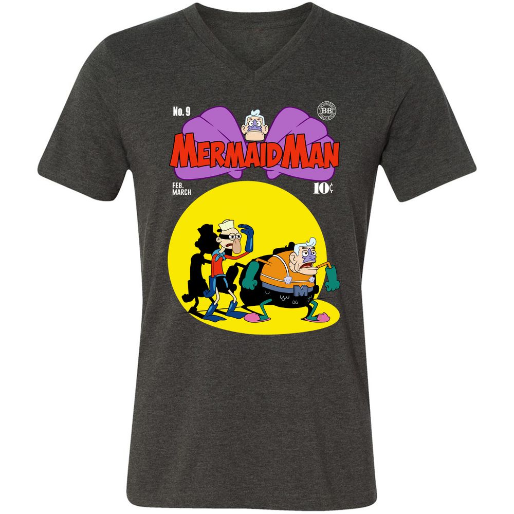 Unisex V-Neck T-Shirt - STCC8KWZ - Dark Grey Heather - 8