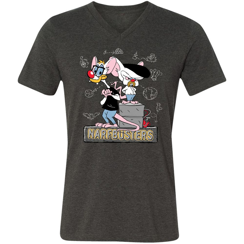 Unisex V-Neck T-Shirt - FFSHBWT9 - Dark Grey Heather - 8