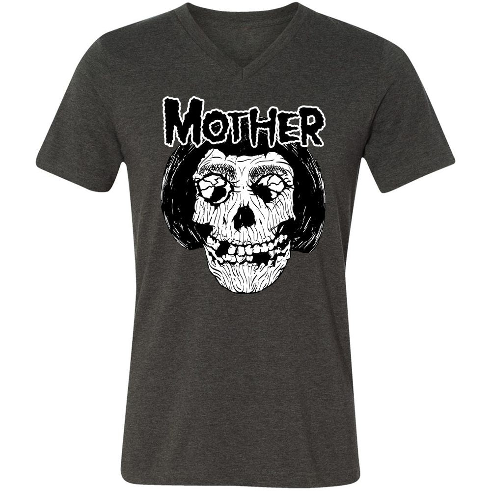 Unisex V-Neck T-Shirt - RAUZJQY5 - Dark Grey Heather - 8