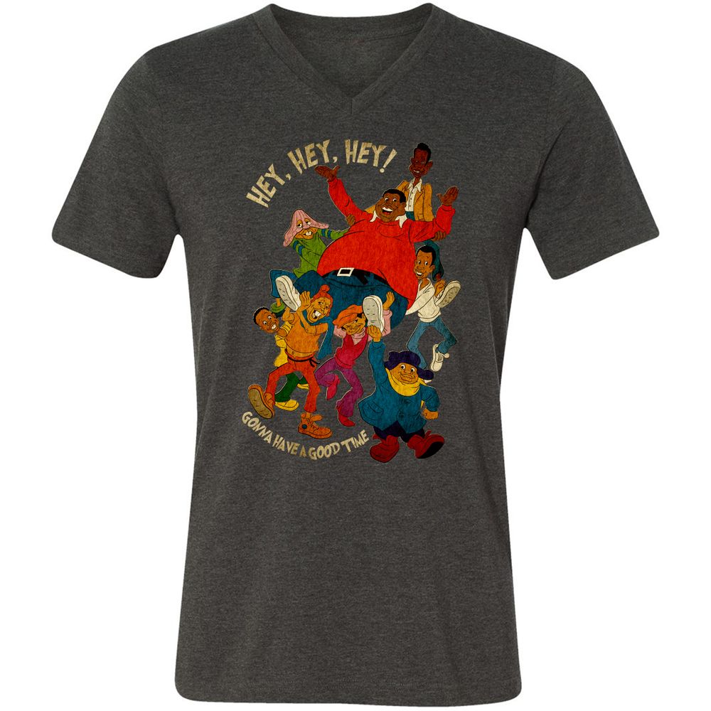 Unisex V-Neck T-Shirt - VMLU28QW - Dark Grey Heather - 8