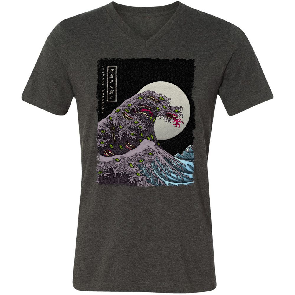 Unisex V-Neck T-Shirt - WYNGAWN9 - Dark Grey Heather - 8