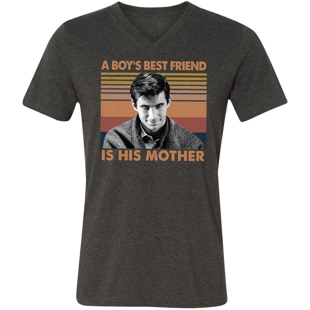 Unisex V-Neck T-Shirt - YYVBJWYT - Dark Grey Heather - 8
