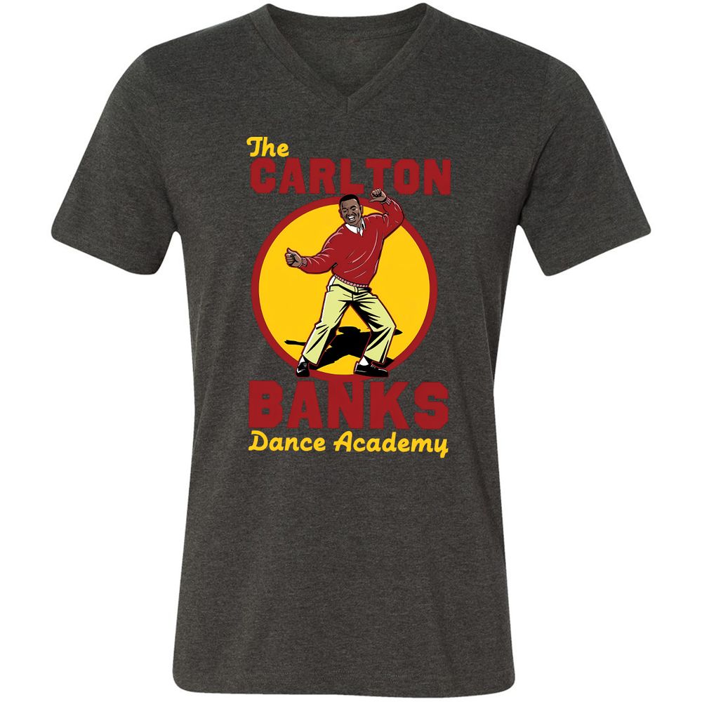 Unisex V-Neck T-Shirt - EYT9LQF7 - Dark Grey Heather - 8