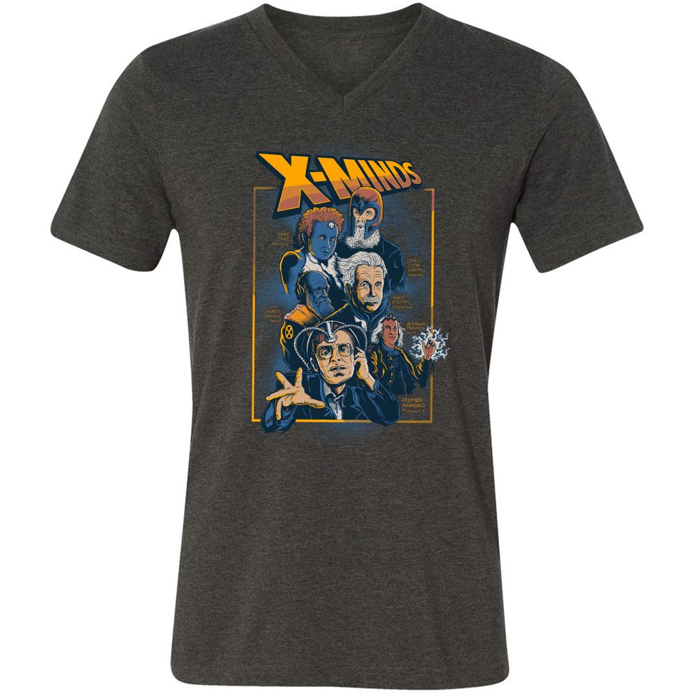Unisex V-Neck T-Shirt - KH6CH7RS - Dark Grey Heather - 8