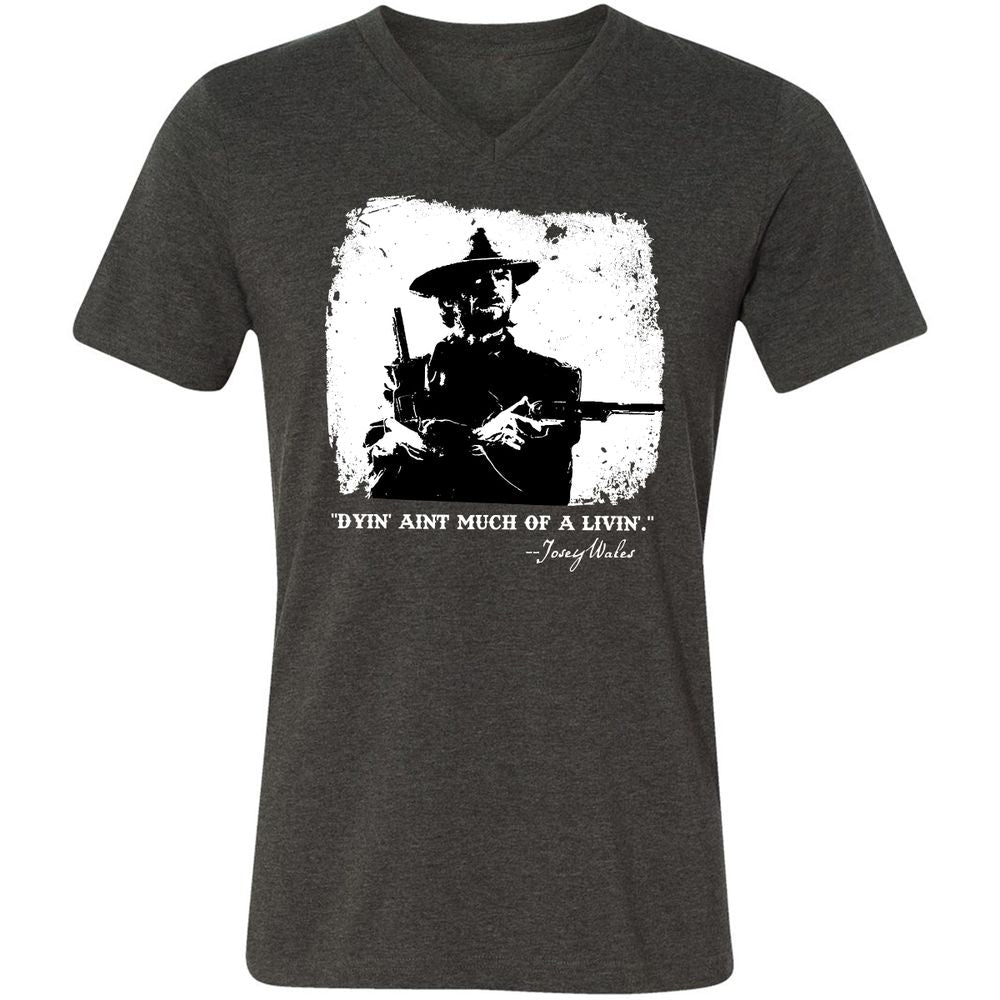 Unisex V-Neck T-Shirt - DACP7D2L - Dark Grey Heather - 8