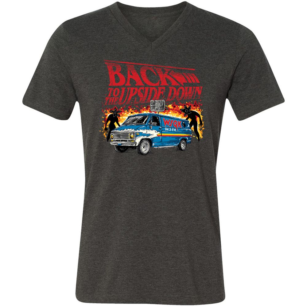 Unisex V-Neck T-Shirt - Z5DR4RDE - Dark Grey Heather - 8
