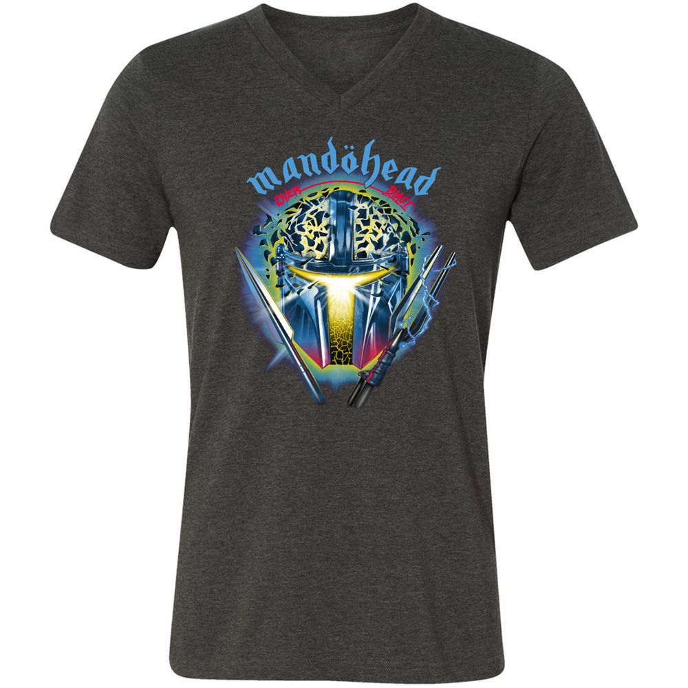 Unisex V-Neck T-Shirt - RM5U8C41 - Dark Grey Heather - 8