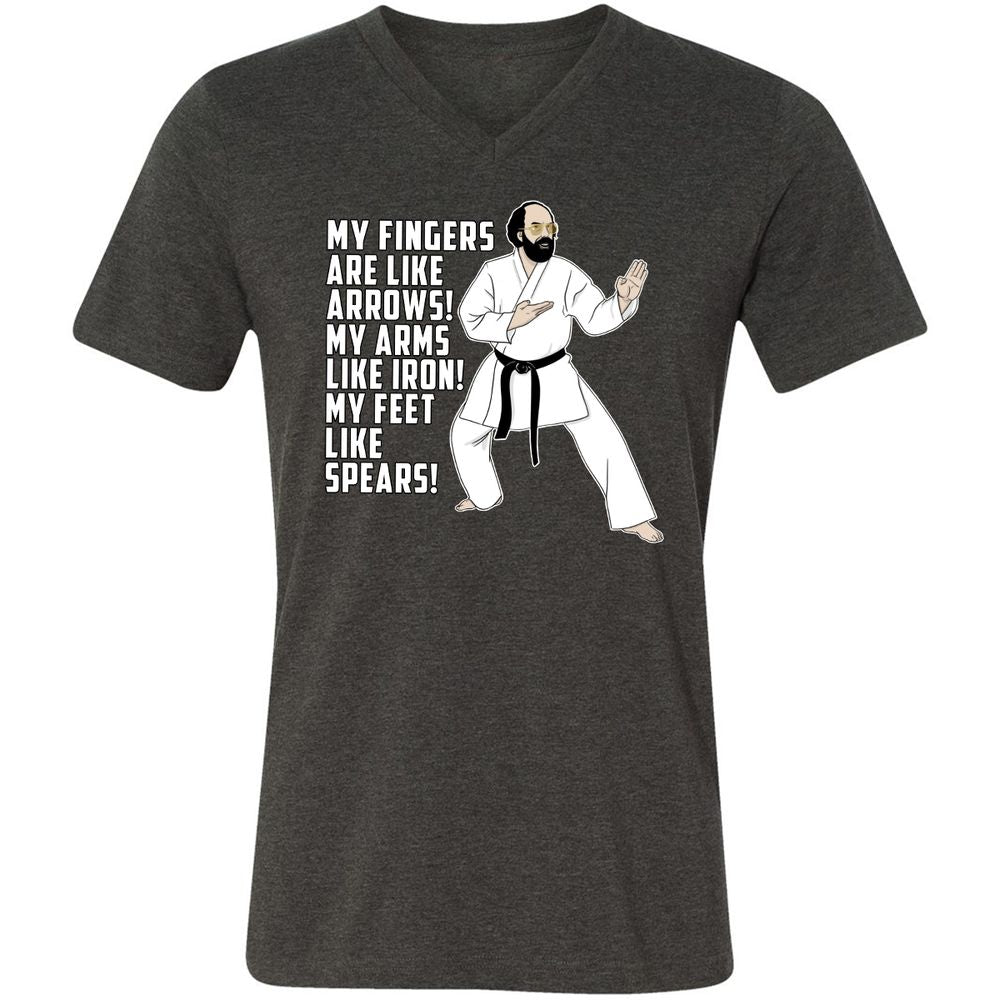 Unisex V-Neck T-Shirt - AH92NGHV - Dark Grey Heather - 8