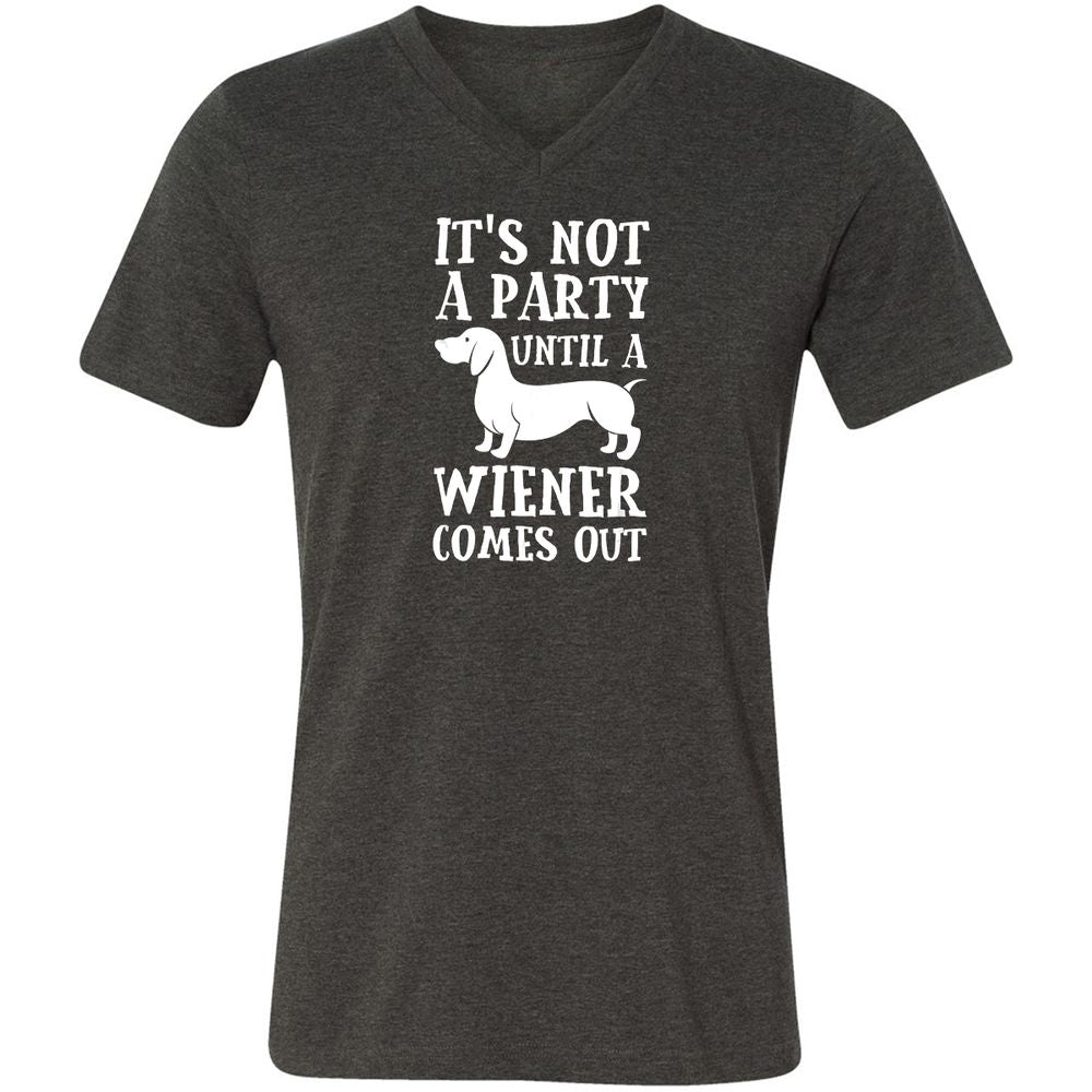 Unisex V-Neck T-Shirt - S75XQZDB - Dark Grey Heather - 8