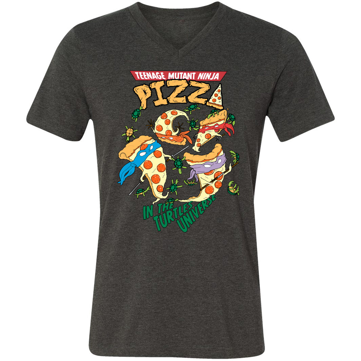 Unisex V-Neck T-Shirt - T64MUM64 - Dark Grey Heather - 8