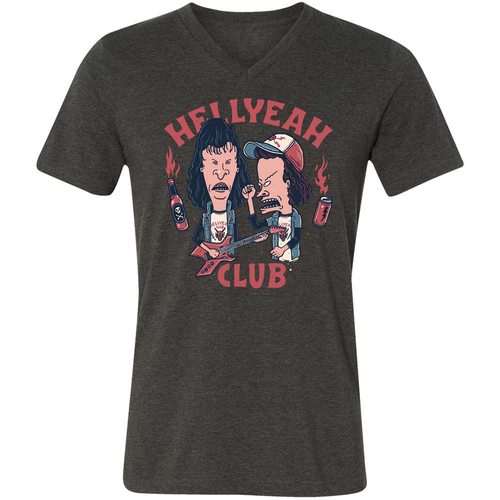 Unisex V-Neck T-Shirt - WTR1WHH9 - Dark Grey Heather - 8