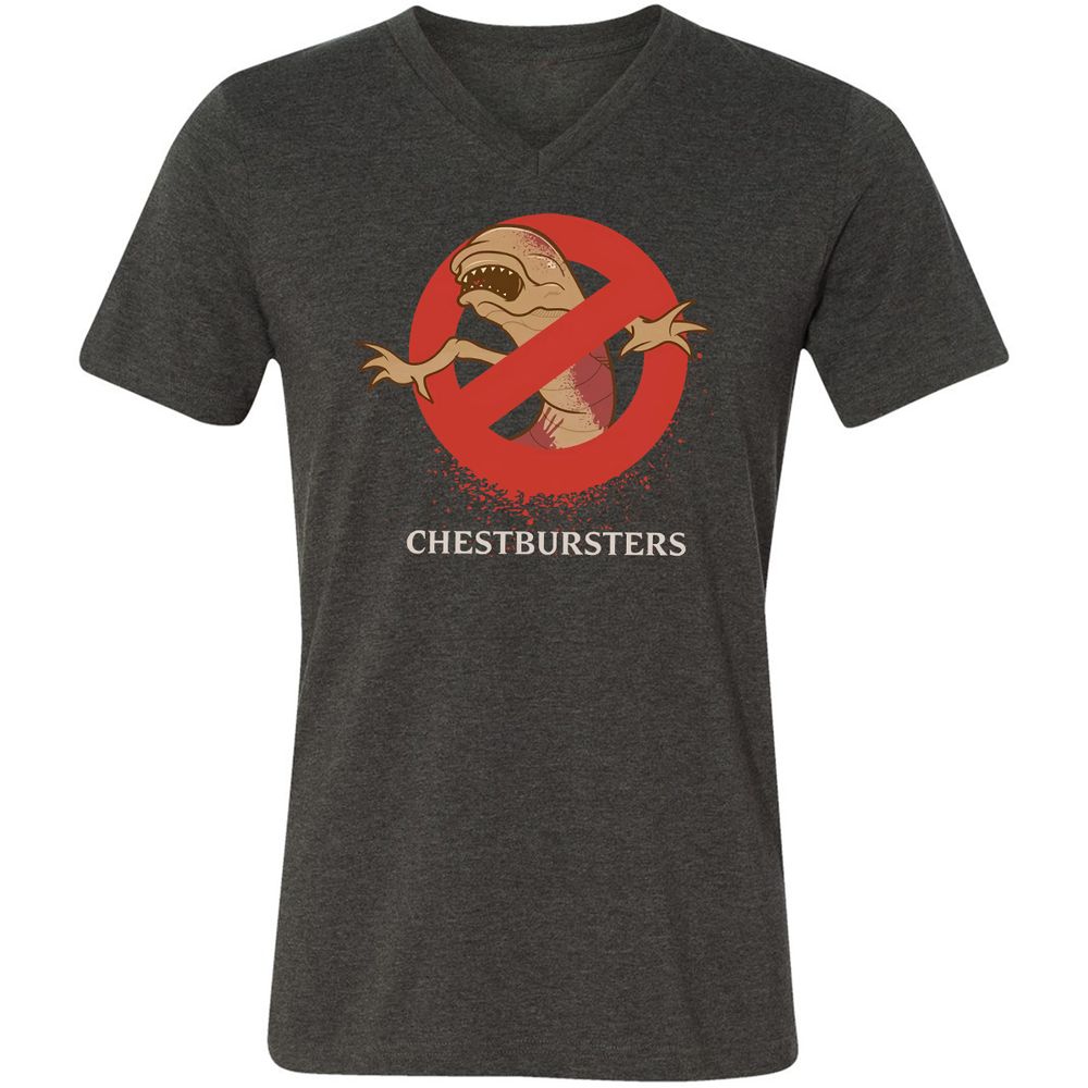 Unisex V-Neck T-Shirt - HXXK6S29 - Dark Grey Heather - 8