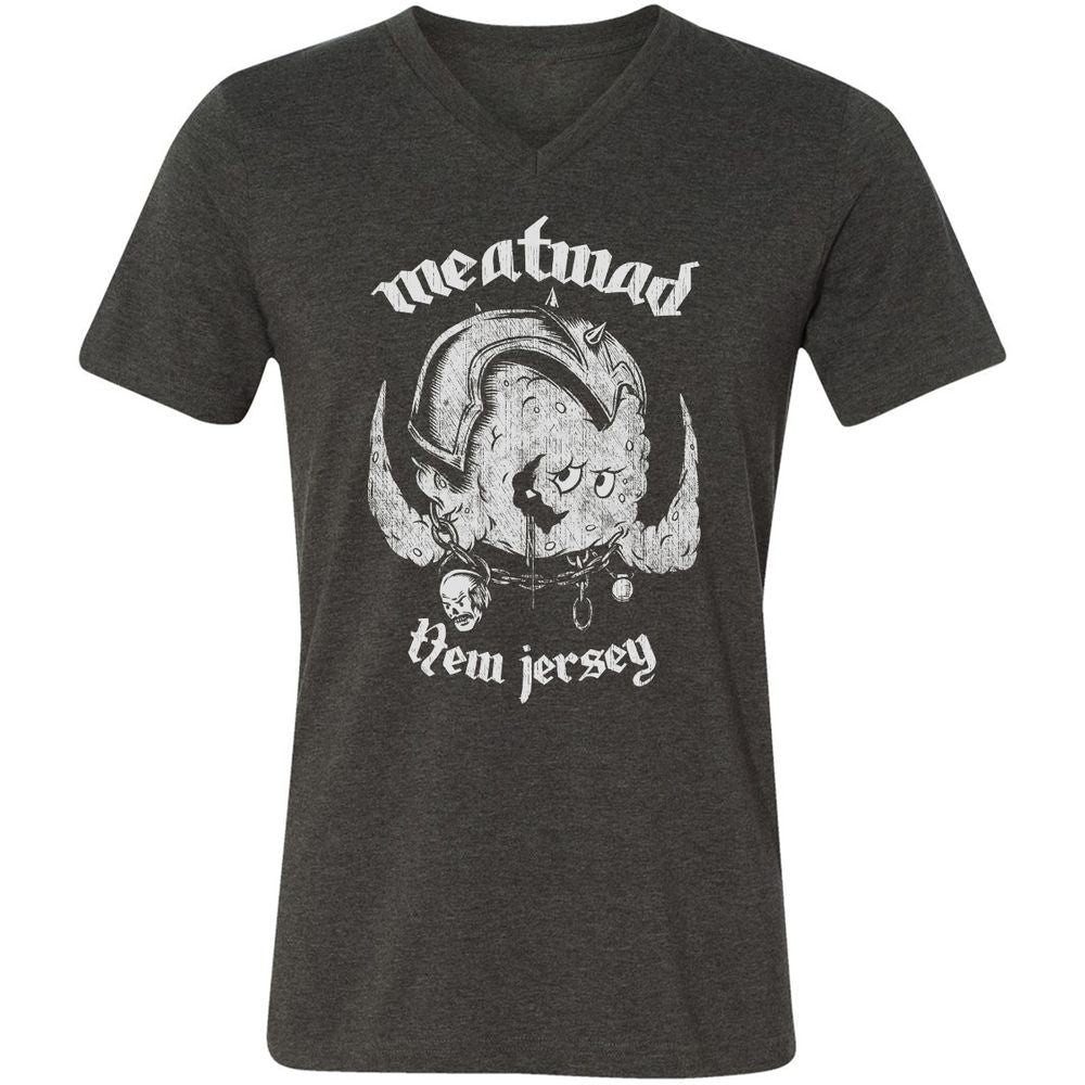 Unisex V-Neck T-Shirt - 8HRTE1TP - Dark Grey Heather - 8