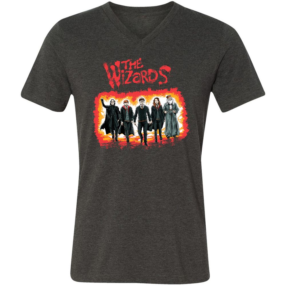 Unisex V-Neck T-Shirt - UUWE1FSK - Dark Grey Heather - 8