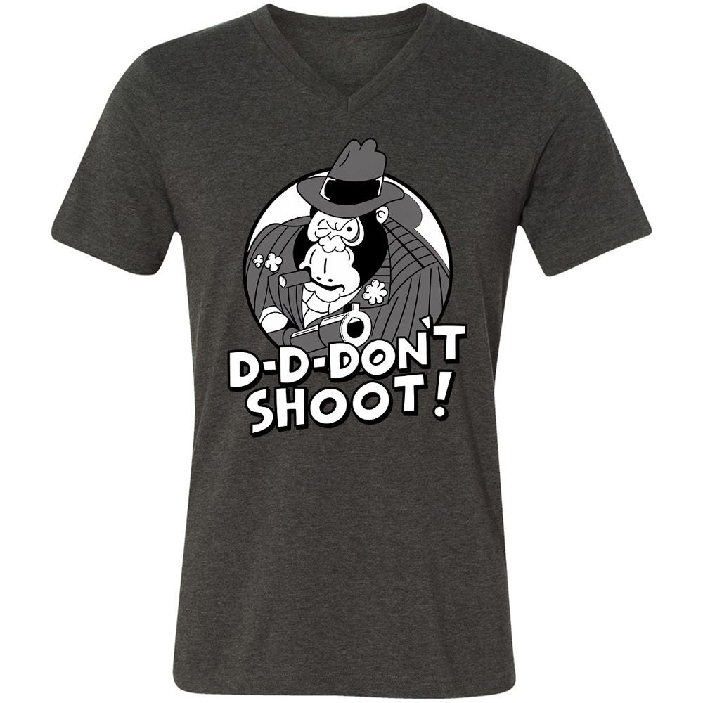 Unisex V-Neck T-Shirt - 822R21XH - Dark Grey Heather - 8