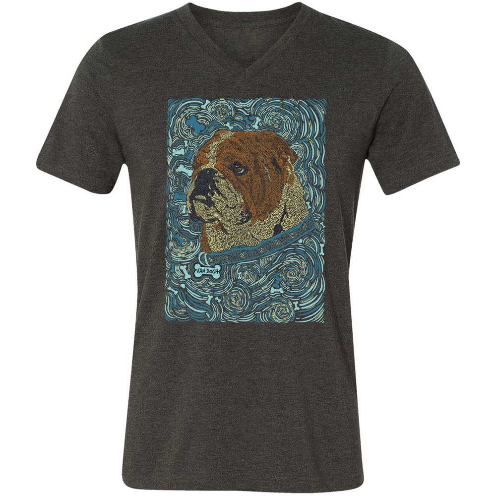 Unisex V-Neck T-Shirt - 3J139PBC - Dark Grey Heather - 8