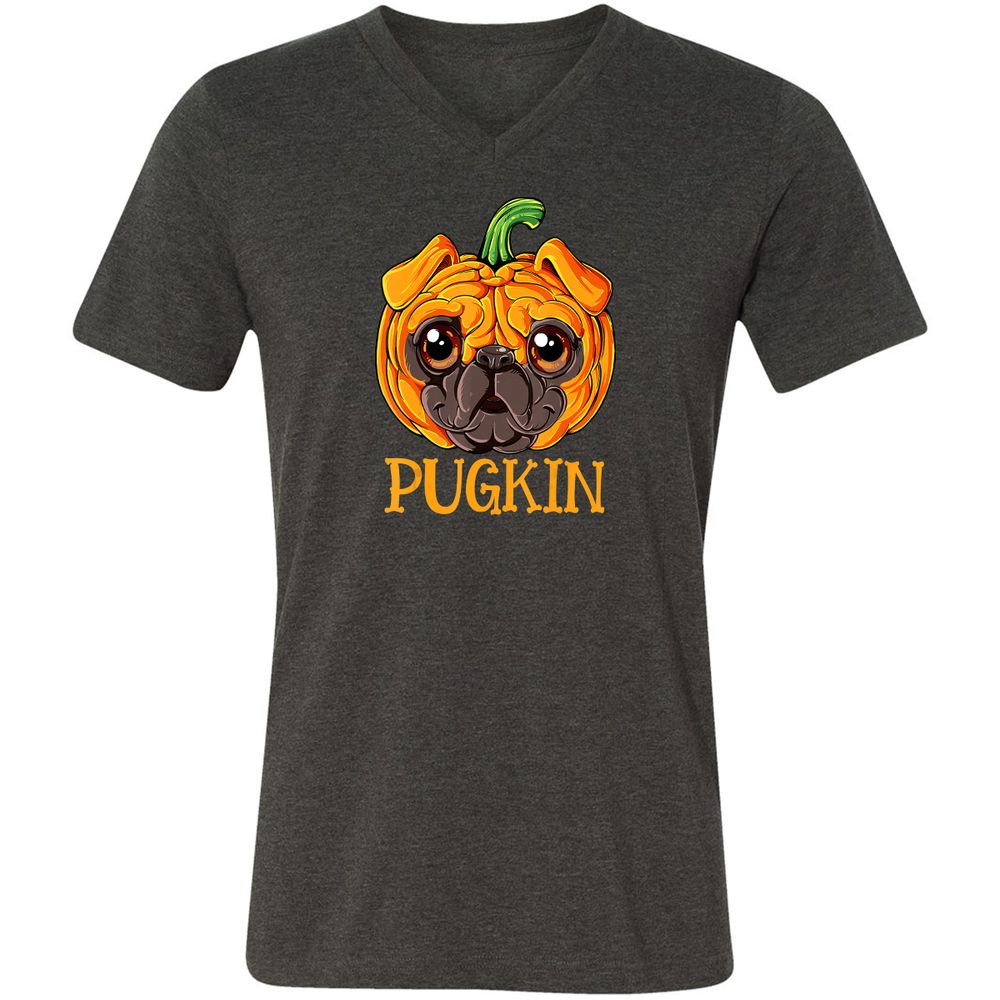 Unisex V-Neck T-Shirt - WGJYJFRY - Dark Grey Heather - 8