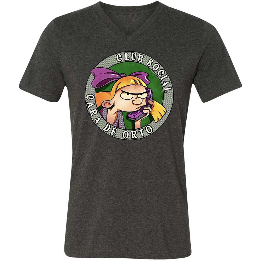Unisex V-Neck T-Shirt - 359HZ5WF - Dark Grey Heather - 8