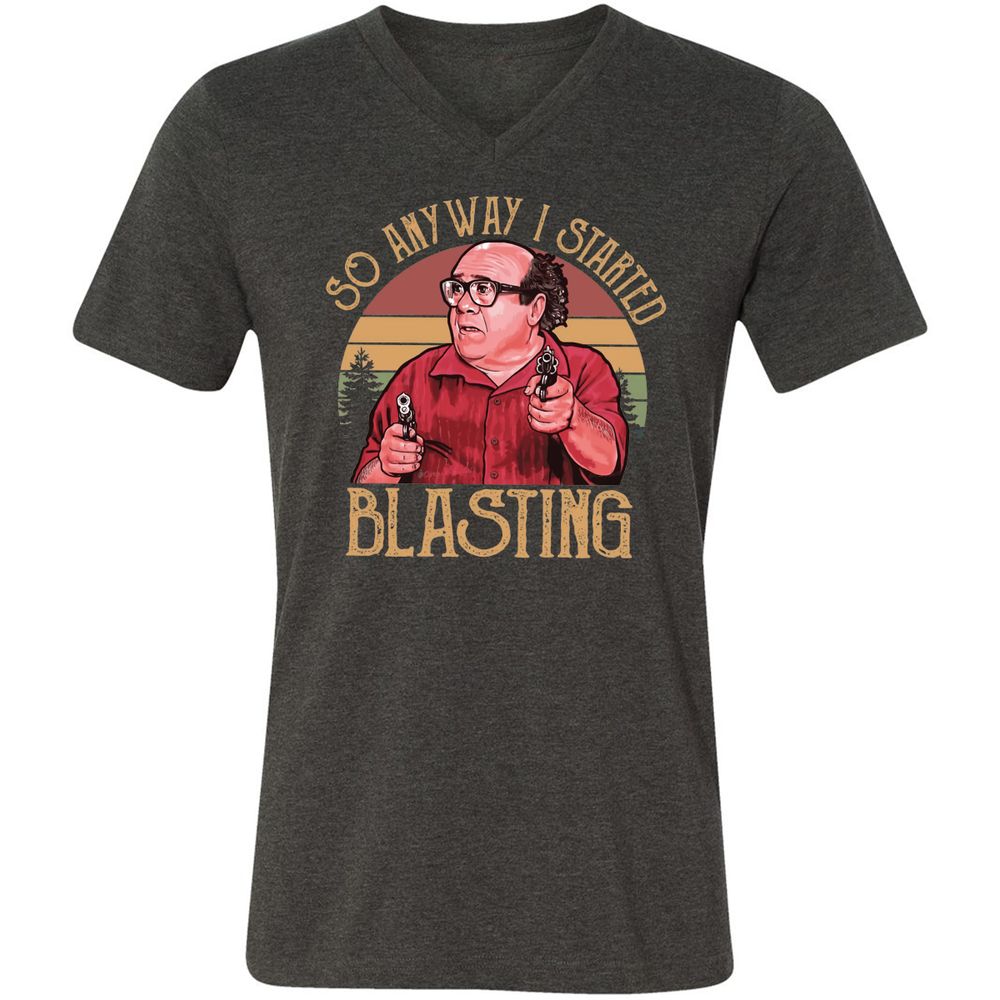 Unisex V-Neck T-Shirt - GW1T7WXJ - Dark Grey Heather - 8