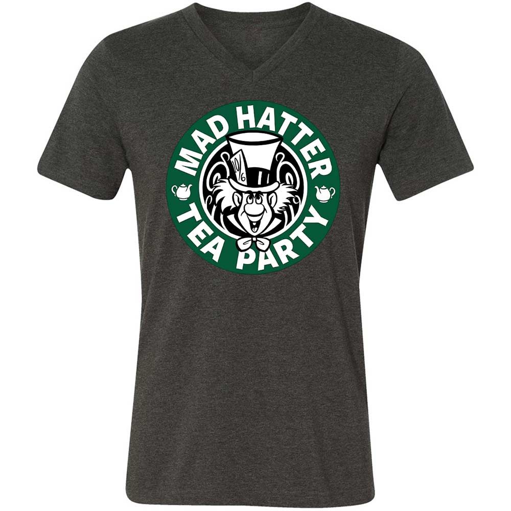Unisex V-Neck T-Shirt - F5XBNC8B - Dark Grey Heather - 8