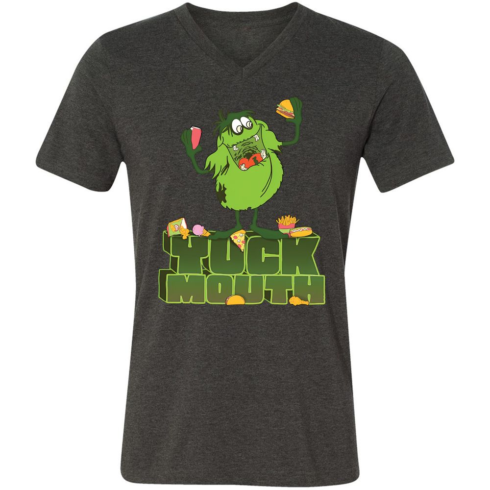 Unisex V-Neck T-Shirt - 7NP8WMYE - Dark Grey Heather - 8