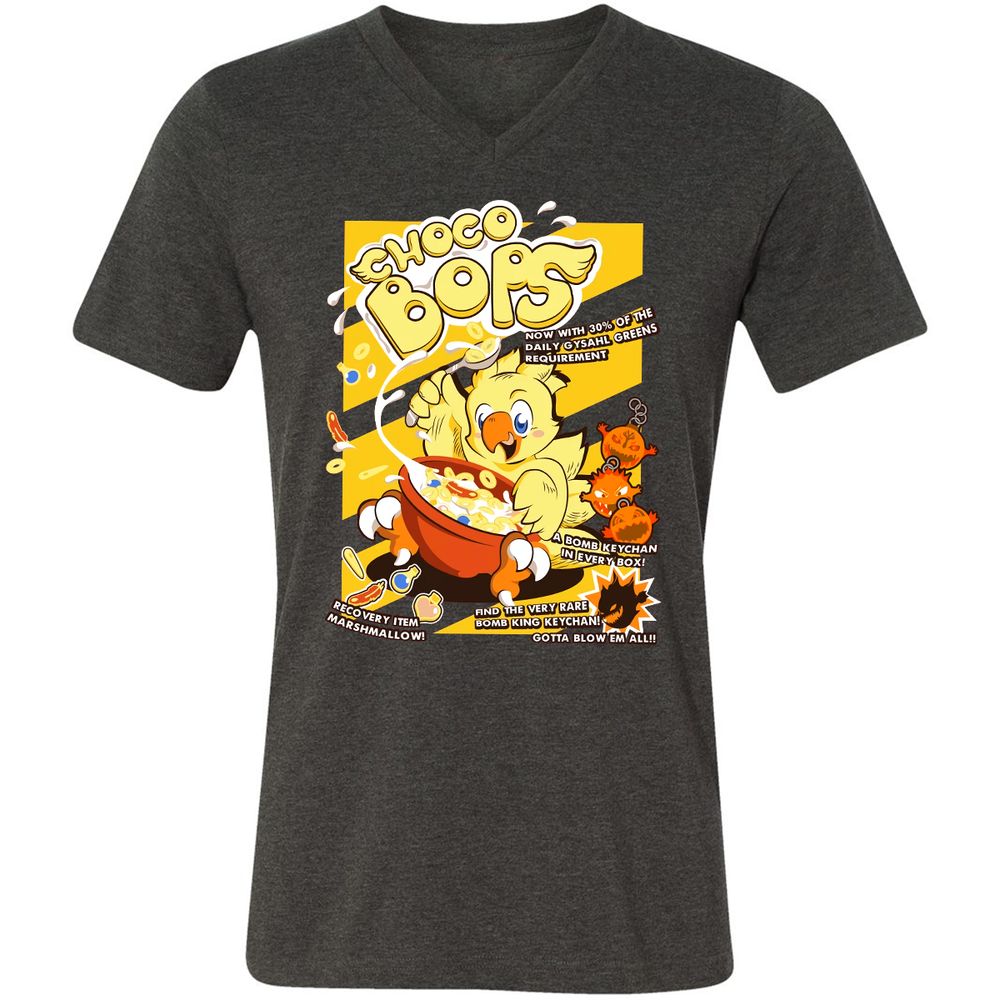 Unisex V-Neck T-Shirt - T949KV4V - Dark Grey Heather - 8