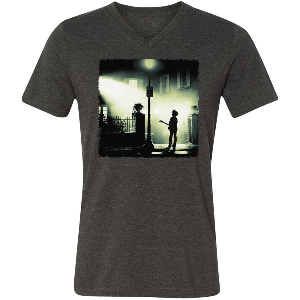 Unisex V-Neck T-Shirt - HYX4YM3F - Dark Grey Heather - 8