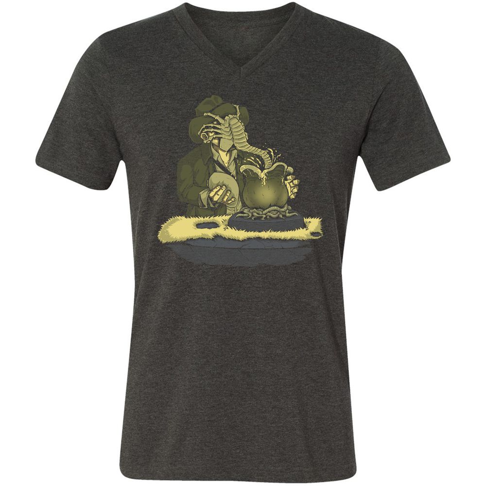 Unisex V-Neck T-Shirt - 33Q1ERK5 - Dark Grey Heather - 8